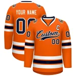 Custom Olive Gold Olive-Khaki Classic Style Hockey Jersey