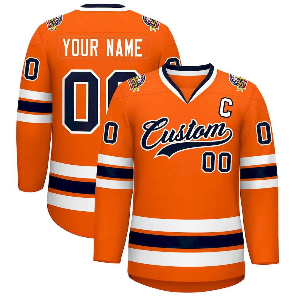 Custom Olive Gold Olive-Khaki Classic Style Hockey Jersey