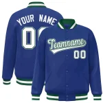 Custom Royal Green-White Raglan Sleeves Pullover Personalized Sweatshirt Hoodie