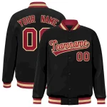 Custom Black Old Gold Personalized Color Block Authentic Baseball Jersey