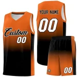 Custom Gold Red Gradient Fashion Sets Sports Uniform Basketball Jersey