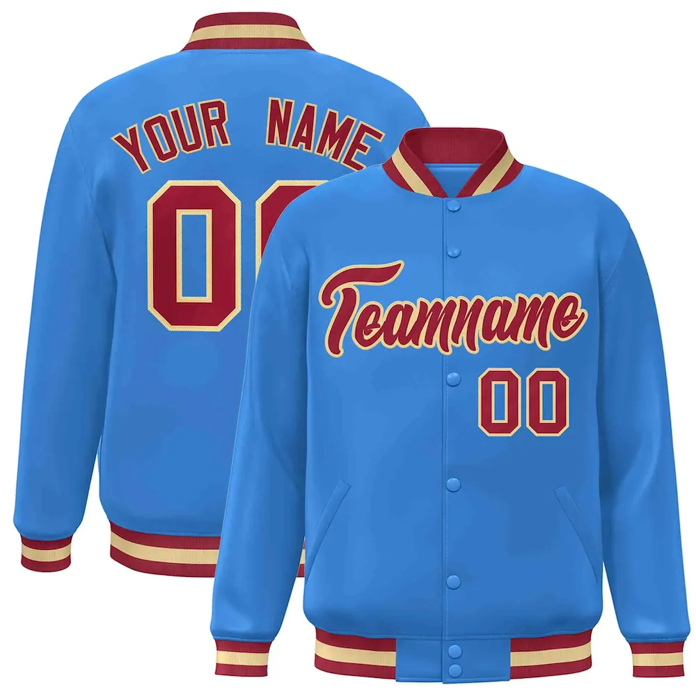 Custom Stitched Red Purple Raglan Sleeves Sports Full-Zip Sweatshirt Hoodie