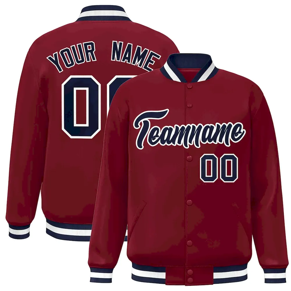 Custom Stitched Purple Crimson Raglan Sleeves Sports Full-Zip Sweatshirt Hoodie