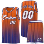 Custom Green Pink Gradient Fashion Sets Sports Stripe Uniform Basketball Jersey