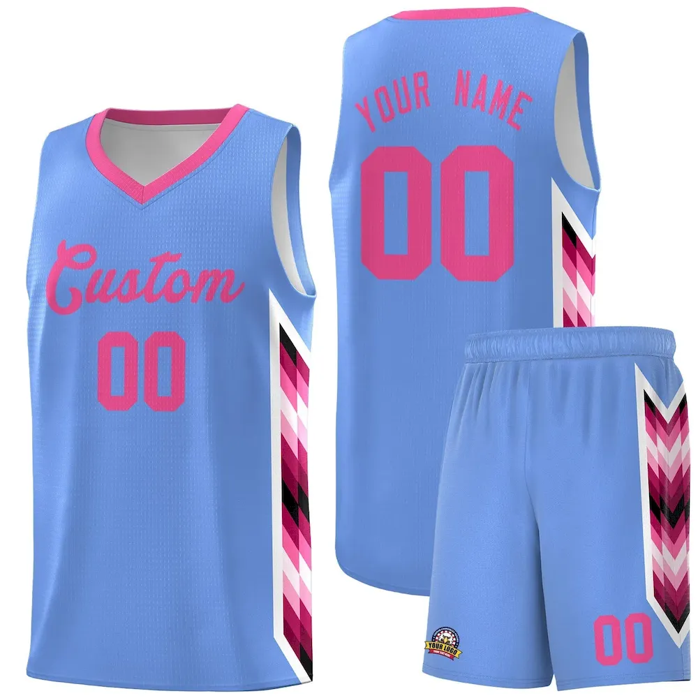 Custom Aqua Mosaic Gradient Fashion Sports Uniform Basketball Jersey