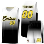 Custom Red Black Gradient Fashion Sets Sports Uniform Basketball Jersey