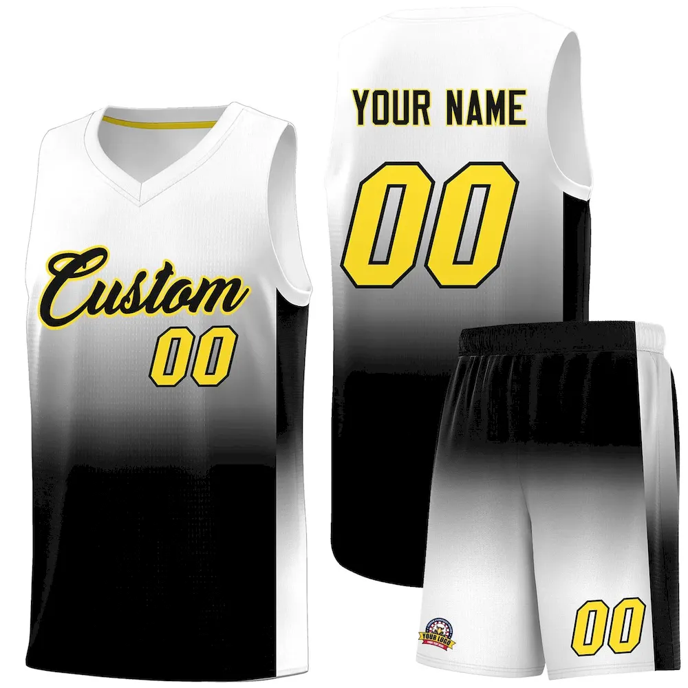 Custom Red Black Gradient Fashion Sets Sports Uniform Basketball Jersey