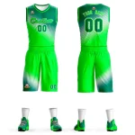 Custom Navy Green Gradient Star Graffiti Pattern Sports Uniform Basketball Jersey