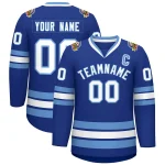 Custom Royal Orange Royal-White Classic Style Hockey Jersey