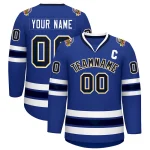 Custom Royal Red Royal-White Classic Style Hockey Jersey