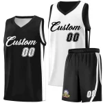 Custom White Red-Black Double Side Sets Men Basketball Jersey