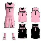 Custom Navy Light Blue Double Side Sets Men Basketball Jersey