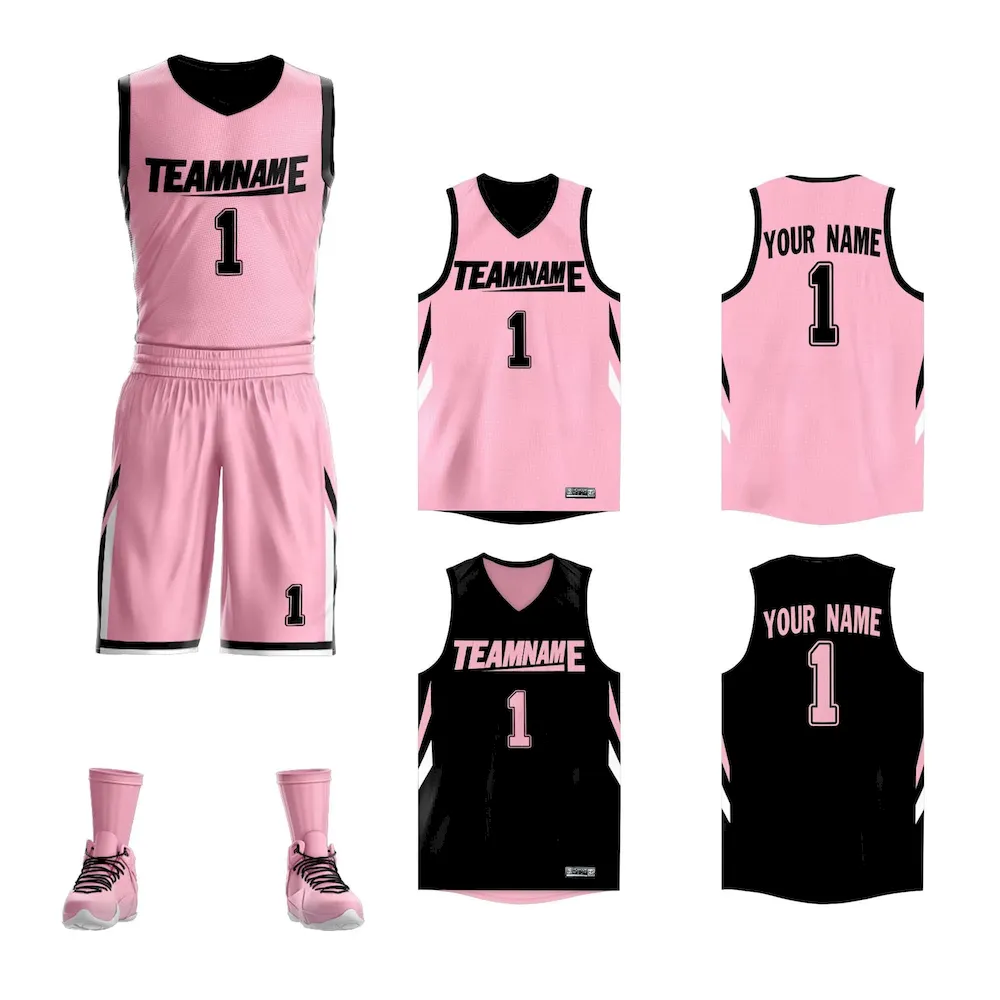 Custom Navy Light Blue Double Side Sets Men Basketball Jersey