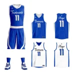Custom Royal White Double Side Sets Design Sportswear Basketball Jersey