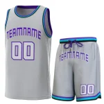 Custom Light Blue Navy Classic Sets Basketball Jersey