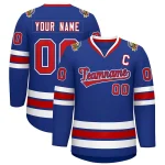 Custom Royal Red Royal-White Classic Style Hockey Jersey