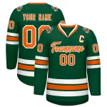 Custom Brown Red-White Classic Style Hockey Jersey