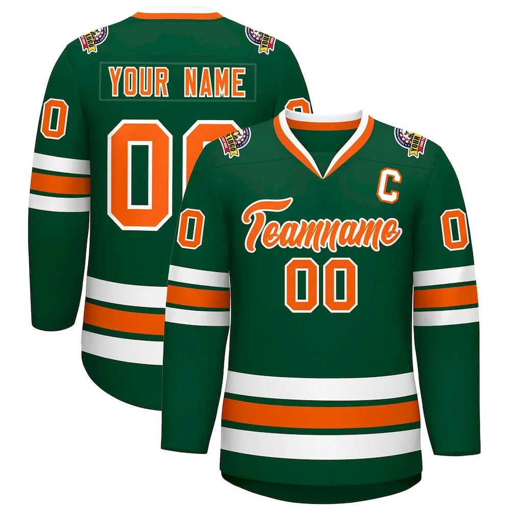 Custom Brown Red-White Classic Style Hockey Jersey