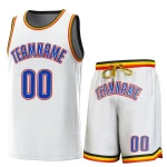 Custom White Black-Gray Classic Sets Basketball Jersey