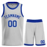 Custom Gray Royal Classic Sets Bull Basketball Jersey