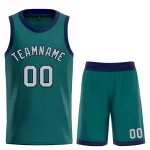Custom Blue White Bull Classic Sets Curved Basketball Jersey