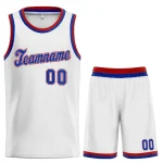 Custom White Navy-Red Classic Sets Sports Uniform Basketball Jersey