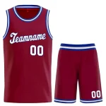 Custom Maroon White-Royal Classic Sets Sports Uniform Basketball Jersey