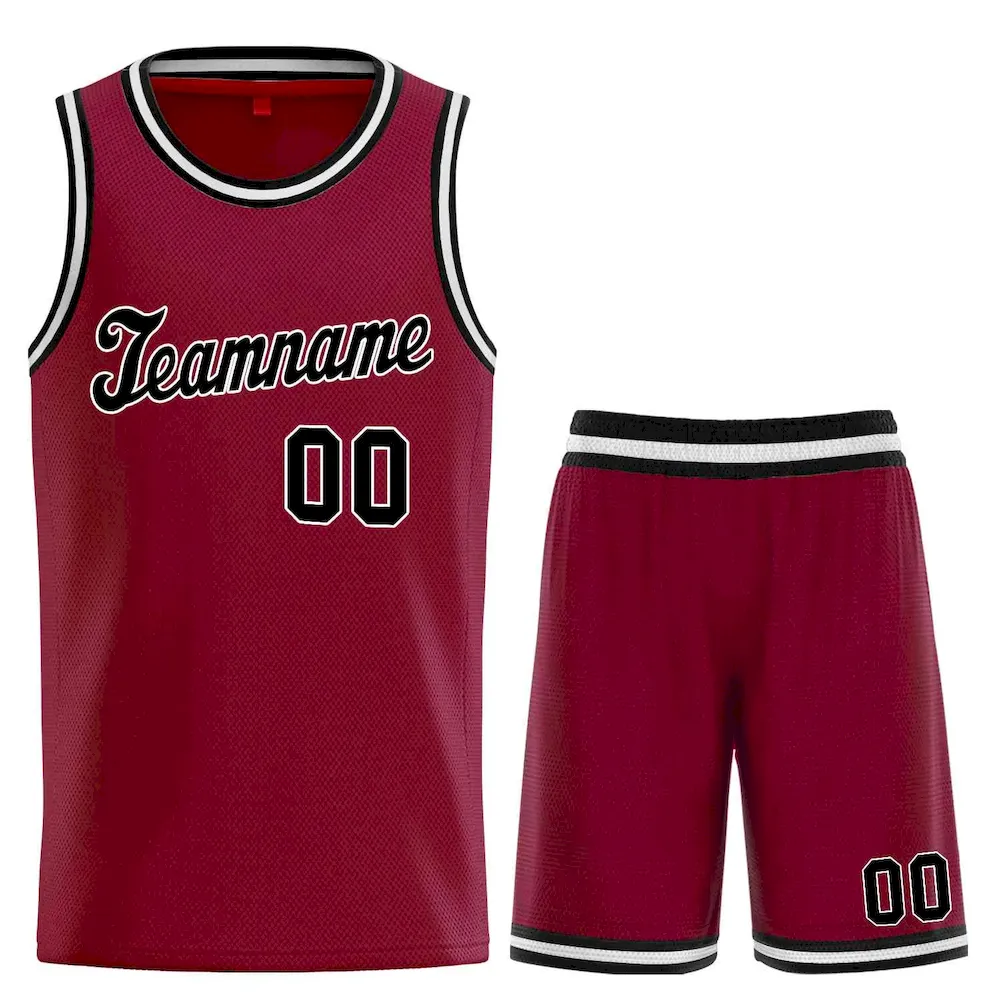 Custom Maroon Royal-White Classic Sets Sports Uniform Basketball Jersey