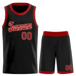 Custom Black Red-White Classic Sets Sports Uniform Basketball Jersey