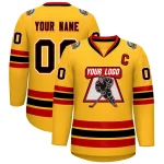 Custom Green White Green-Gold Classic Style Hockey Jersey