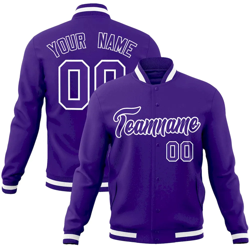 Custom Brown Gold-White Classic Style Varsity Full-Snap Letterman Jacket