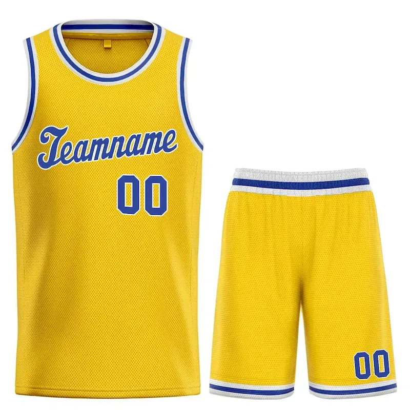 Custom Yellow Royal-White Classic Sets Sports Uniform Basketball Jersey