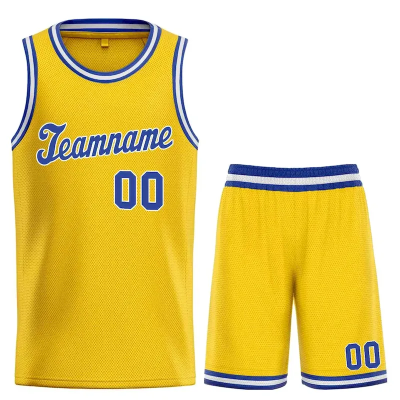 Custom Yellow Royal-White Classic Sets Sports Uniform Basketball Jersey