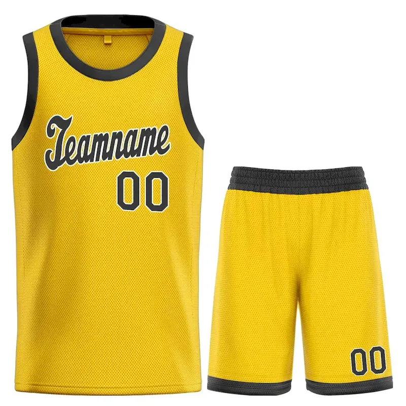 Custom Yellow Brown-White Classic Sets Sports Uniform Basketball Jersey