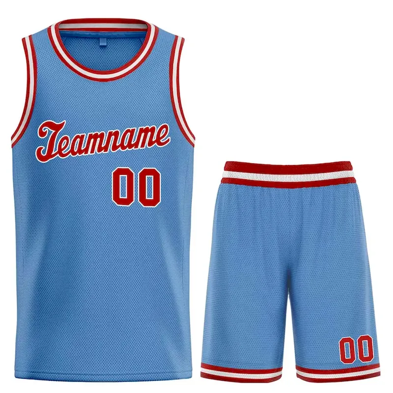 Custom Light Blue Green-White Classic Sets Sports Uniform Basketball Jersey