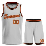 Custom Gray Orange-Black Classic Sets Sports Uniform Basketball Jersey