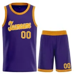 Custom Purple Gray-White Classic Sets Sports Uniform Basketball Jersey