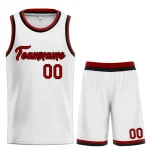 Custom White Maroon-Black Heal Sports Uniform Classic Sets Basketball Jersey
