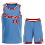 Custom Light Blue Purple-White Heal Sports Uniform Classic Sets Basketball Jersey
