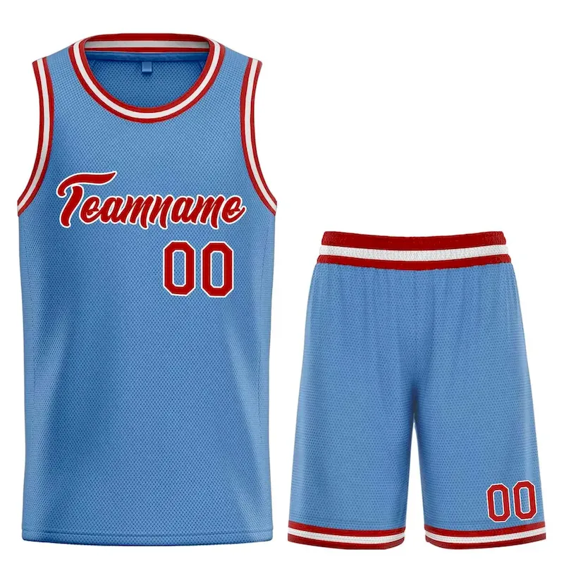 Custom Light Blue Purple-White Heal Sports Uniform Classic Sets Basketball Jersey