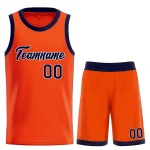 Custom Orange Navy-White Heal Sports Uniform Classic Sets Basketball Jersey