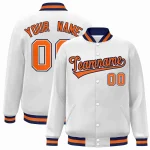 Custom Tangerine Orange-White Curved Eaves Sport Design Baseball Cap