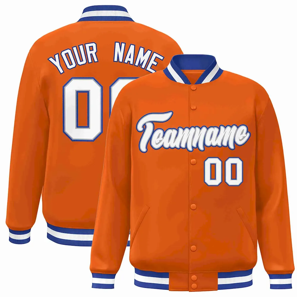 Custom Tangerine Royal-Orange Curved Eaves Sport Design Baseball Cap