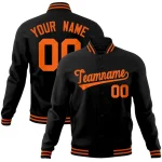 Custom Orange Black-Red Curved Eaves Sport Design Baseball Cap