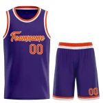 Custom Purple Orange-White Heal Sports Uniform Classic Sets Basketball Jersey