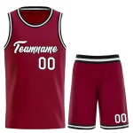 Custom Maroon White-Black Heal Sports Uniform Classic Sets Basketball Jersey