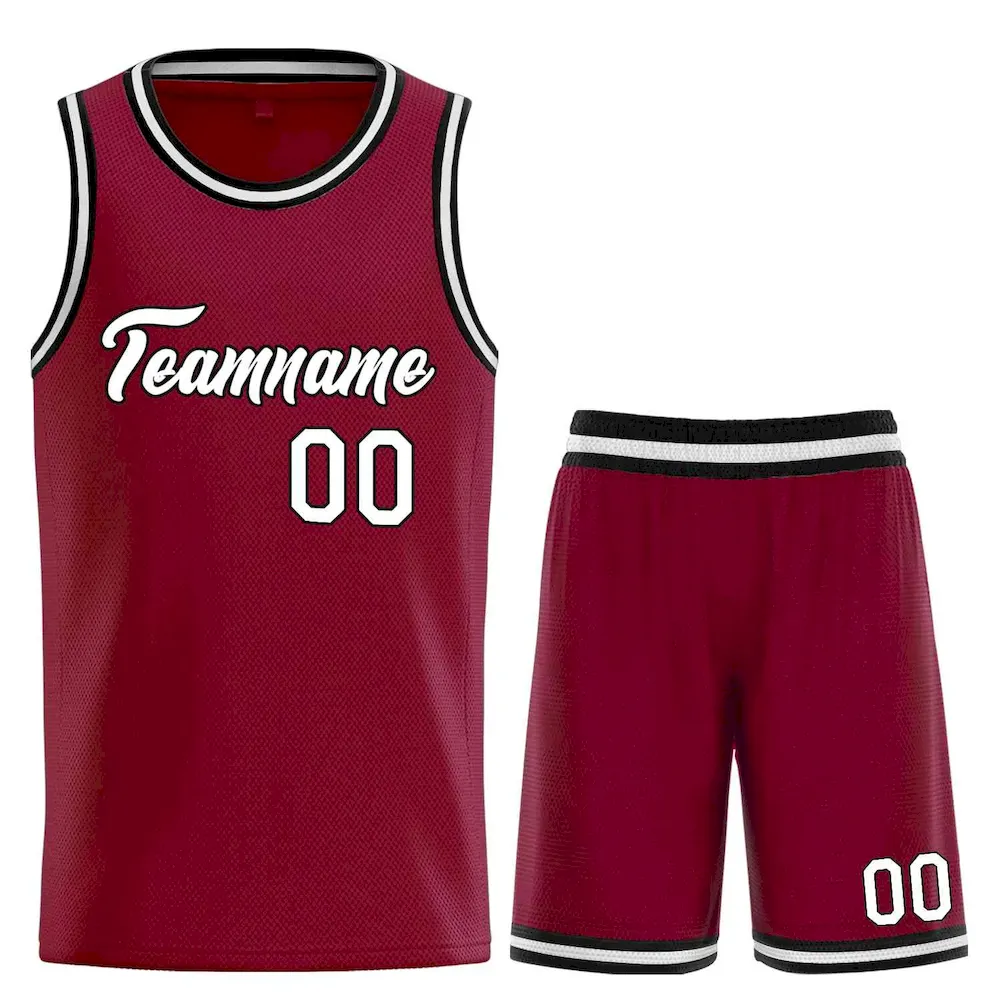 Custom Maroon White-Black Heal Sports Uniform Classic Sets Basketball Jersey