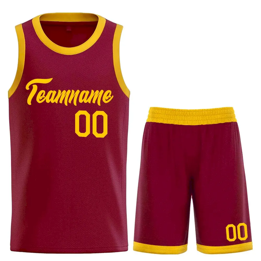 Custom Maroon Navy-White Heal Sports Uniform Classic Sets Basketball Jersey