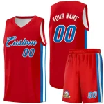 Custom White Blue-Red Classic Sets Sports Uniform Basketball Jersey