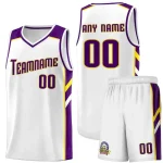Custom White Neon Green-Navy Classic Sets Sports Uniform Basketball Jersey